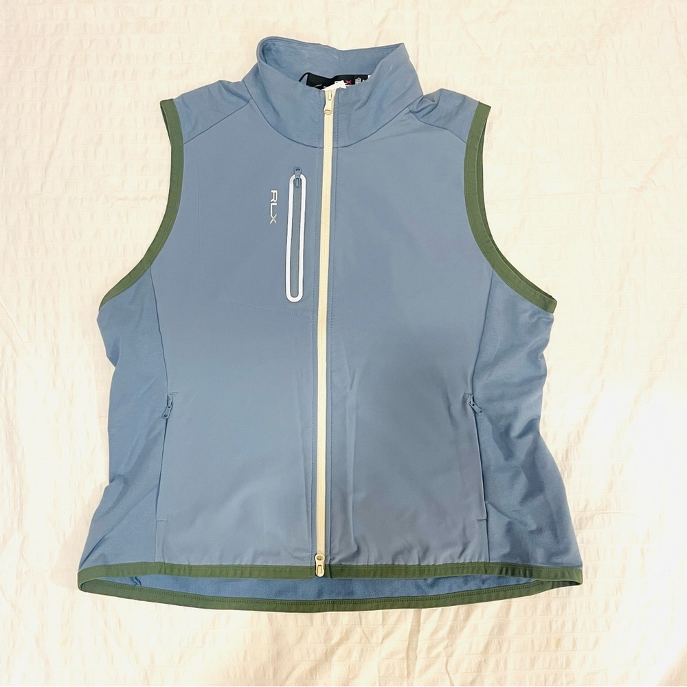 Ralph Lauren Full Zip Golf Gilet Vest in Light Blue/Green Men’s Size XL